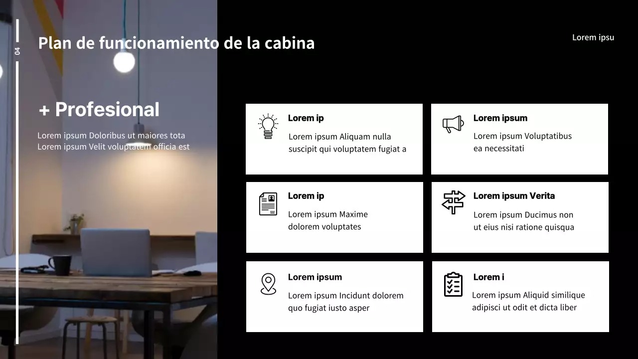 Informe de planificación del stand en blanco y negro