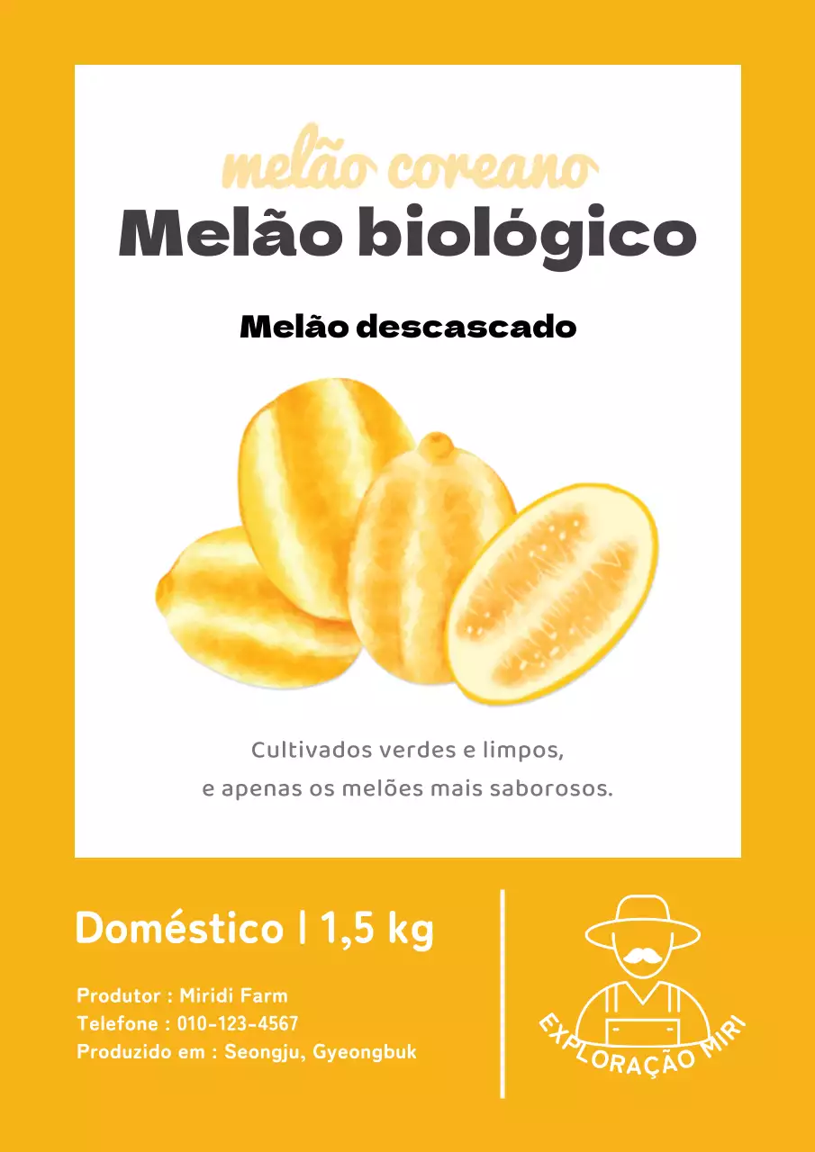 Promover melões de quinta simples em amarelo