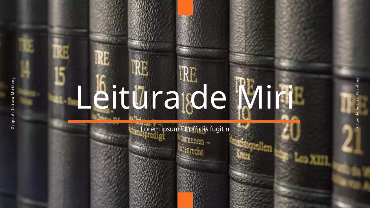 Laranja, limpo, moderno, recrutamento para o clube de leitura num estilo livreiro