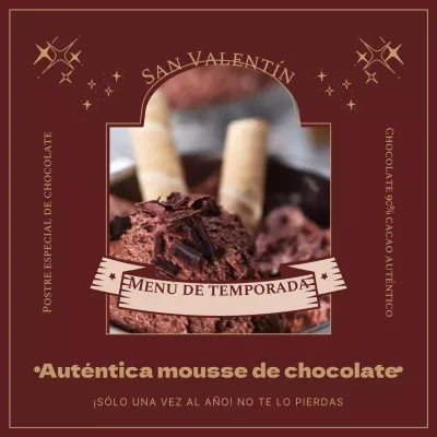 Presentamos el menú de postres rojo y dorado de San Valentín