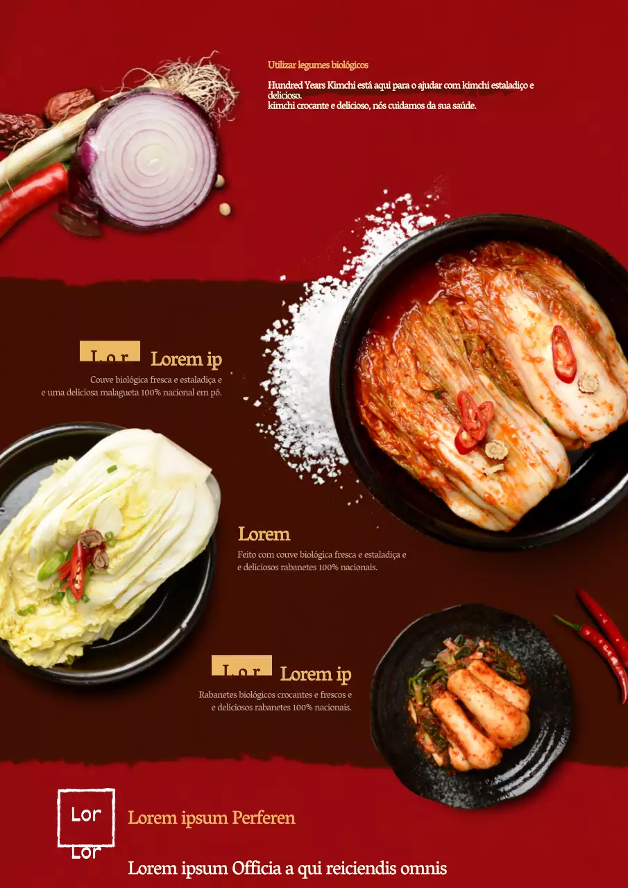 Folheto com a ementa de um restaurante de ramen a vermelho.