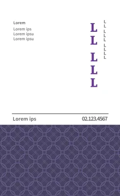 Etiqueta publicitaria morada de clínica de medicina tradicional oriental