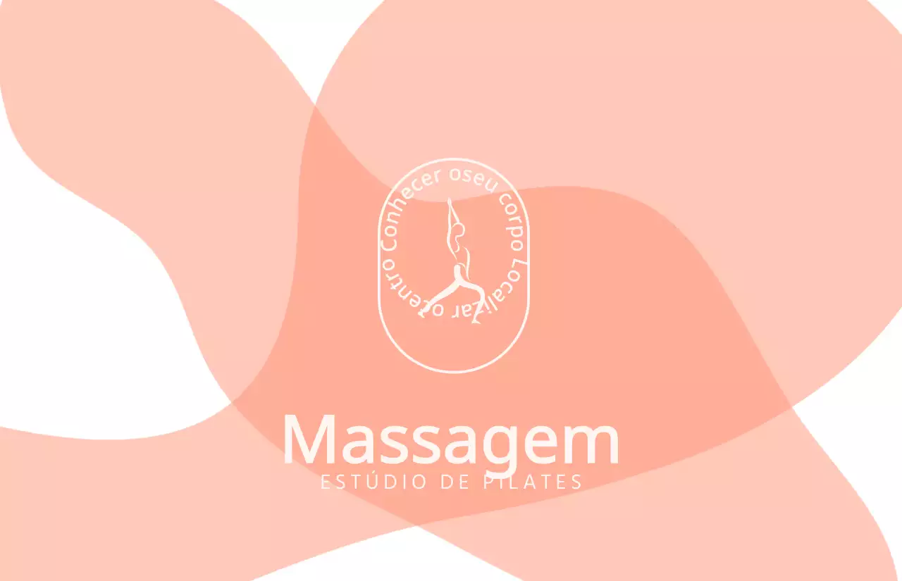 Cartão de membro de Pilates simples e adorável com pétalas de rosa pálido e logótipo