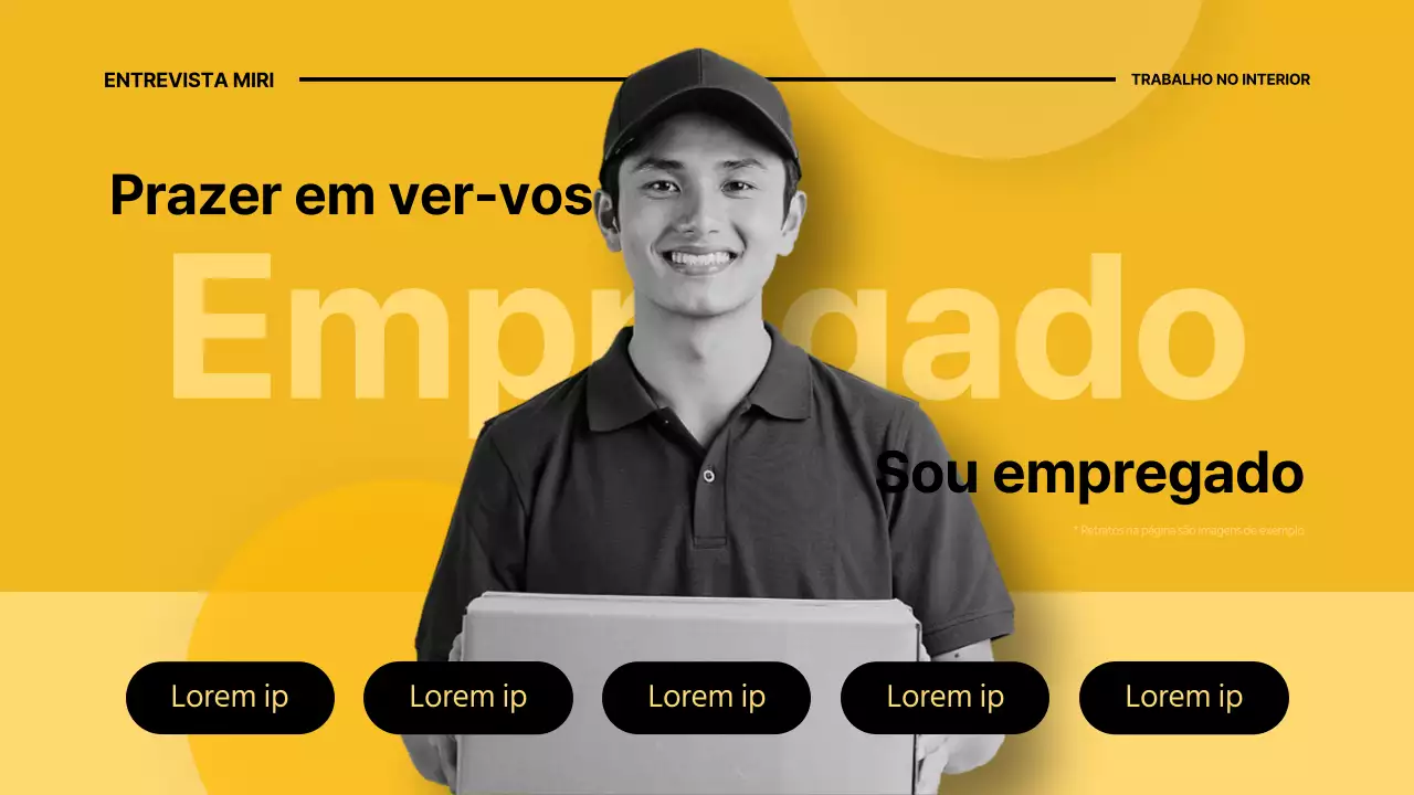 Entrevistar os trabalhadores que trabalham em biscates, de amarelo e preto