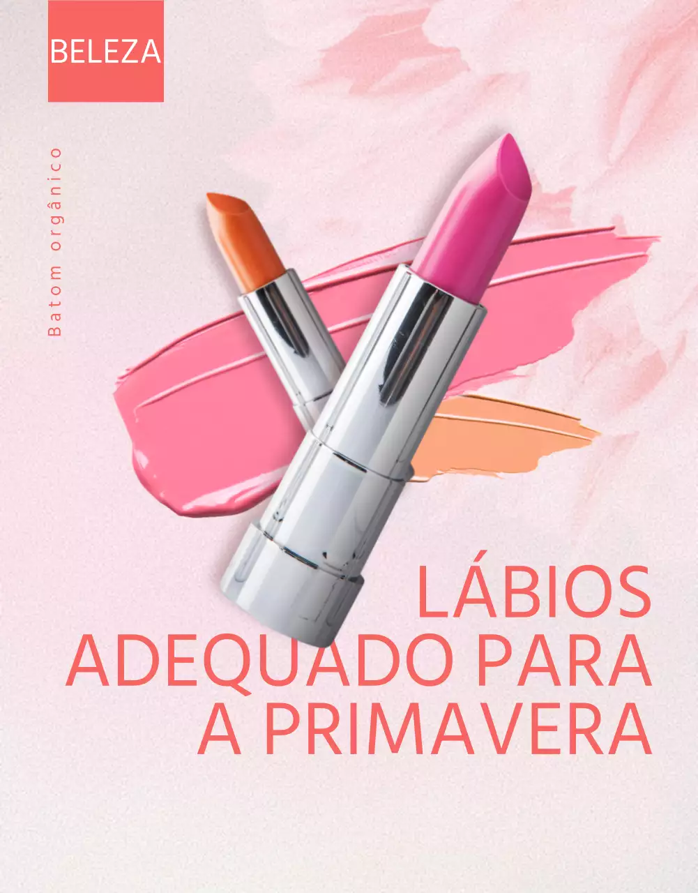 Apresentamos um batom fresco e luminoso em rosa