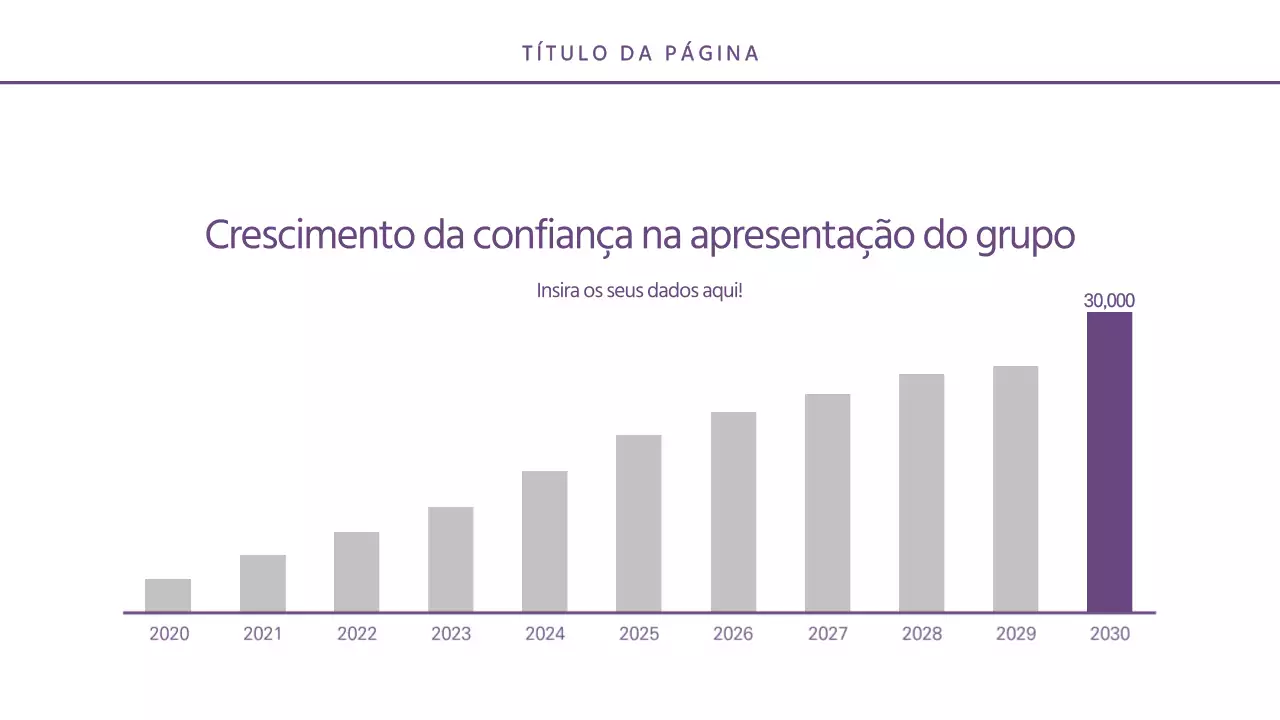 Infografia de gráfico vertical em púrpura