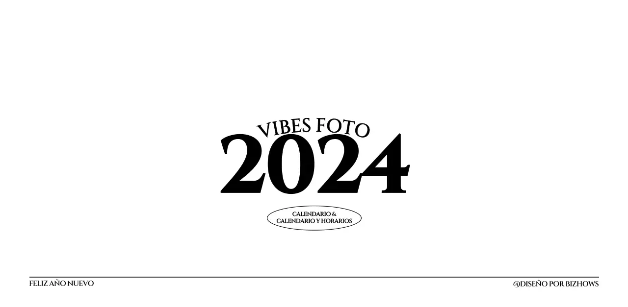 Calendario de pared de estilo sencillo con concepto de fotografía de viajes emocional en blanco y negro