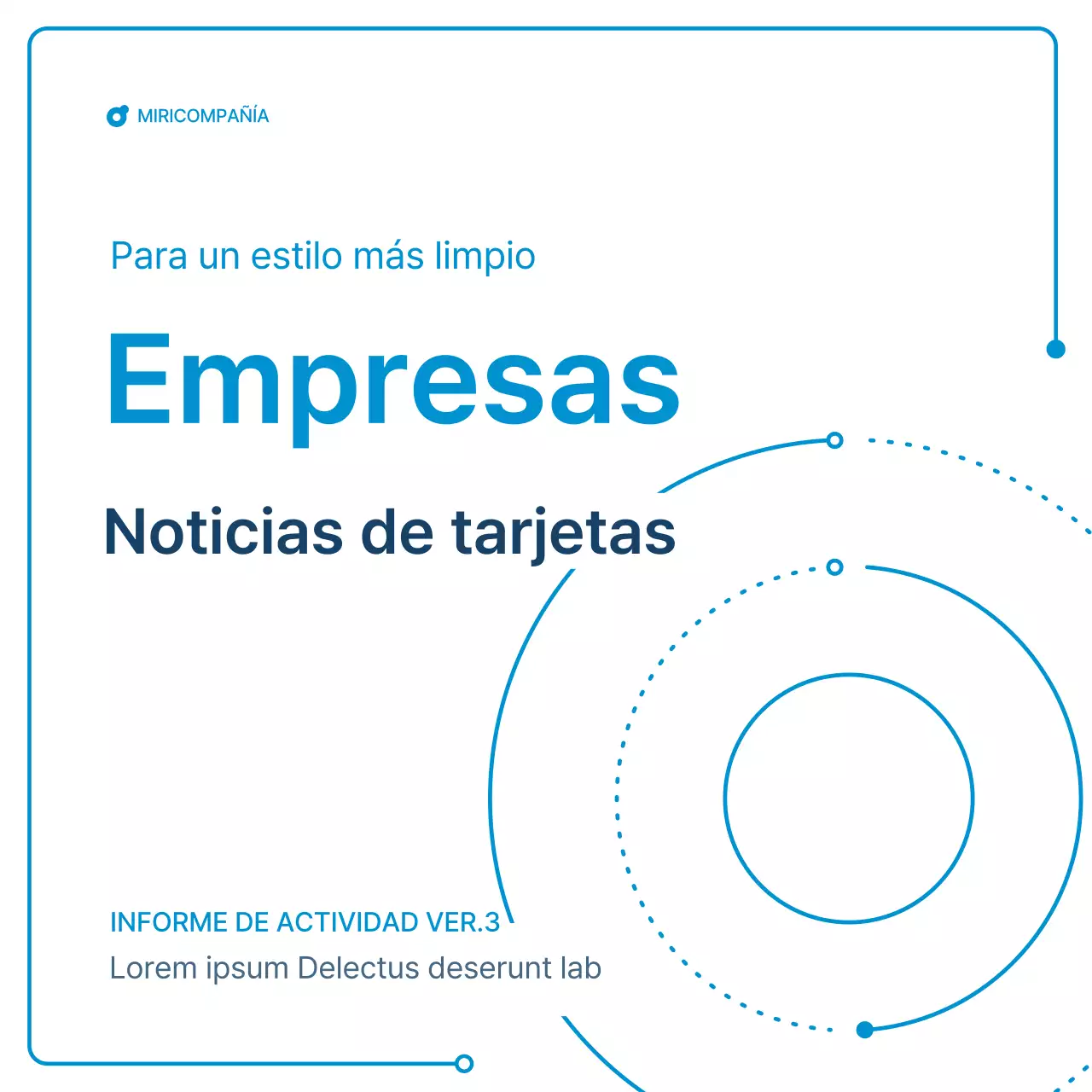 Guía de boletines corporativos en geometría blanca y azul