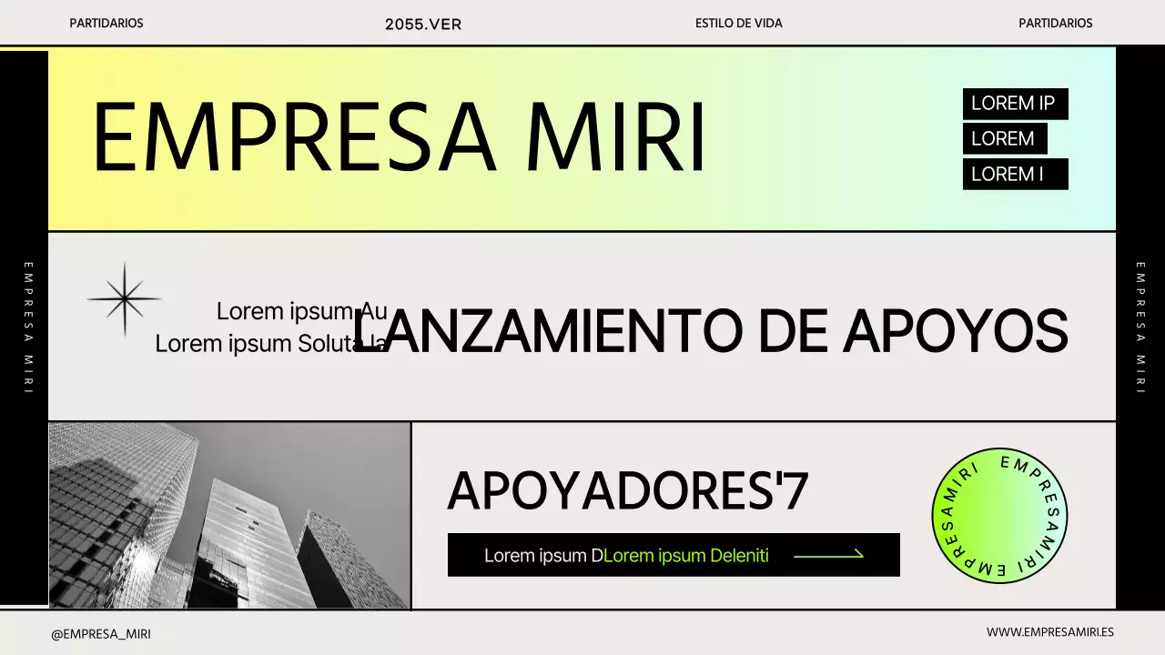 Sencilla presentación corporativa de Gradient