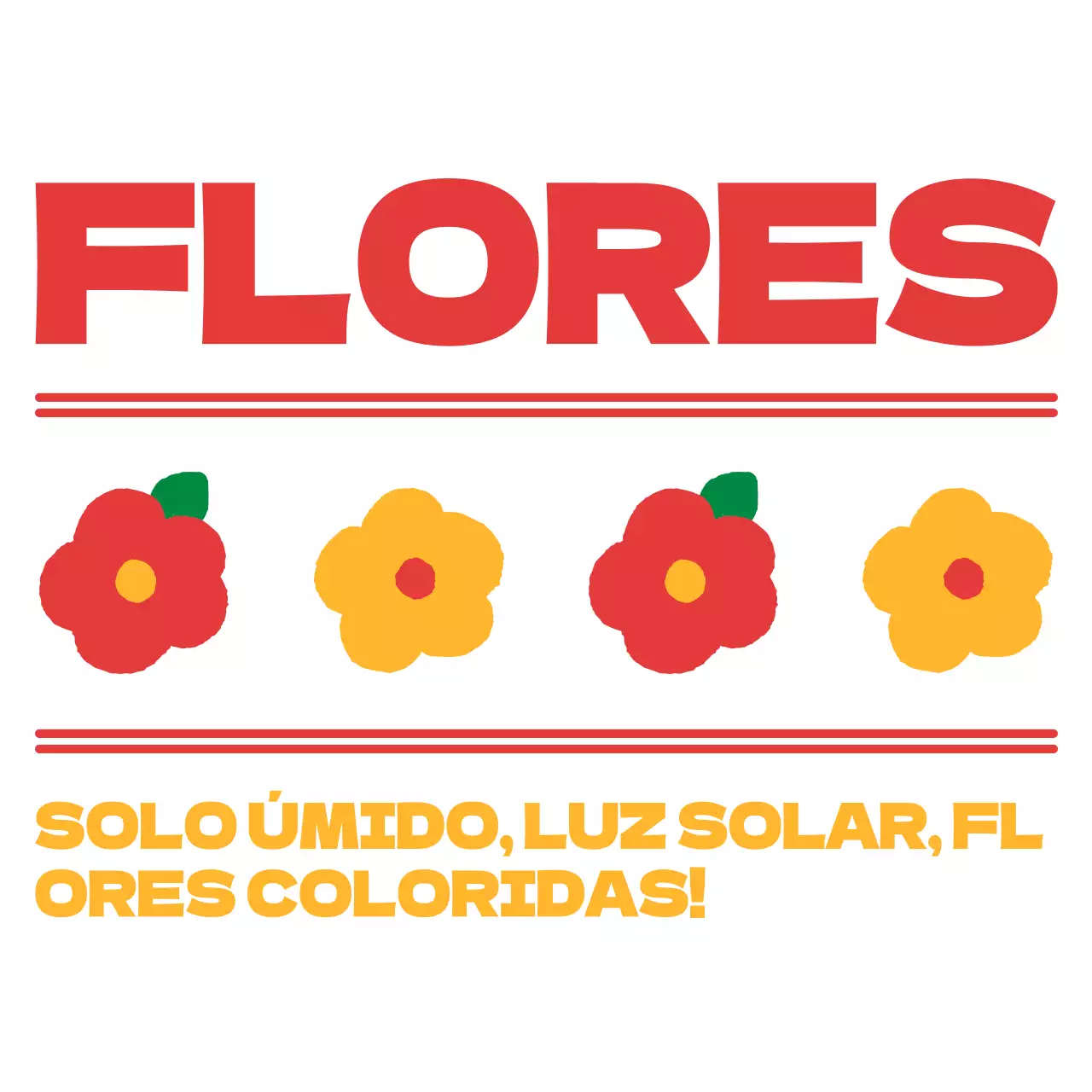 Ilustração de uma flor bonita arredondada, vermelha e amarela, em castanho, e estilo de layout de combinação de texto para artigos personalizados