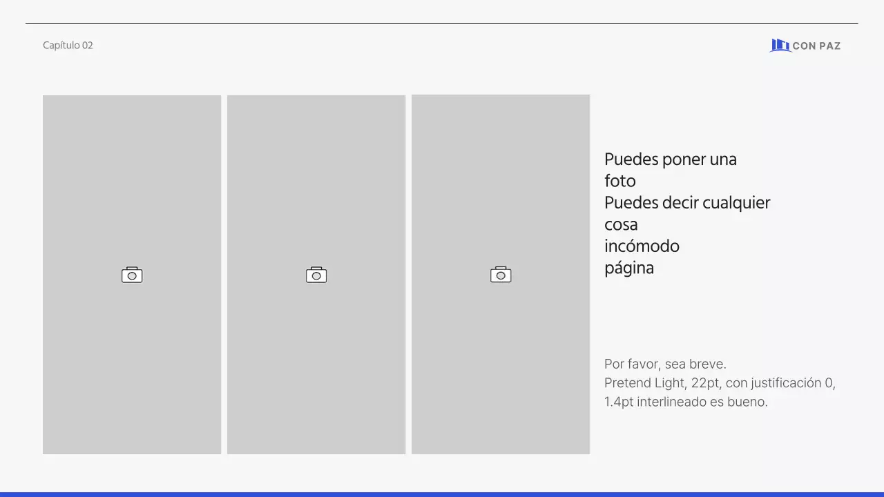 Propuesta corporativa sencilla y limpia en azul-gris