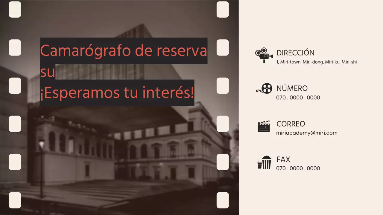 Promoción de la Film Concept School en rosa y beige vintage