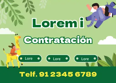 Verde Lindo Personaje Ilustración Kindergarten Contratación