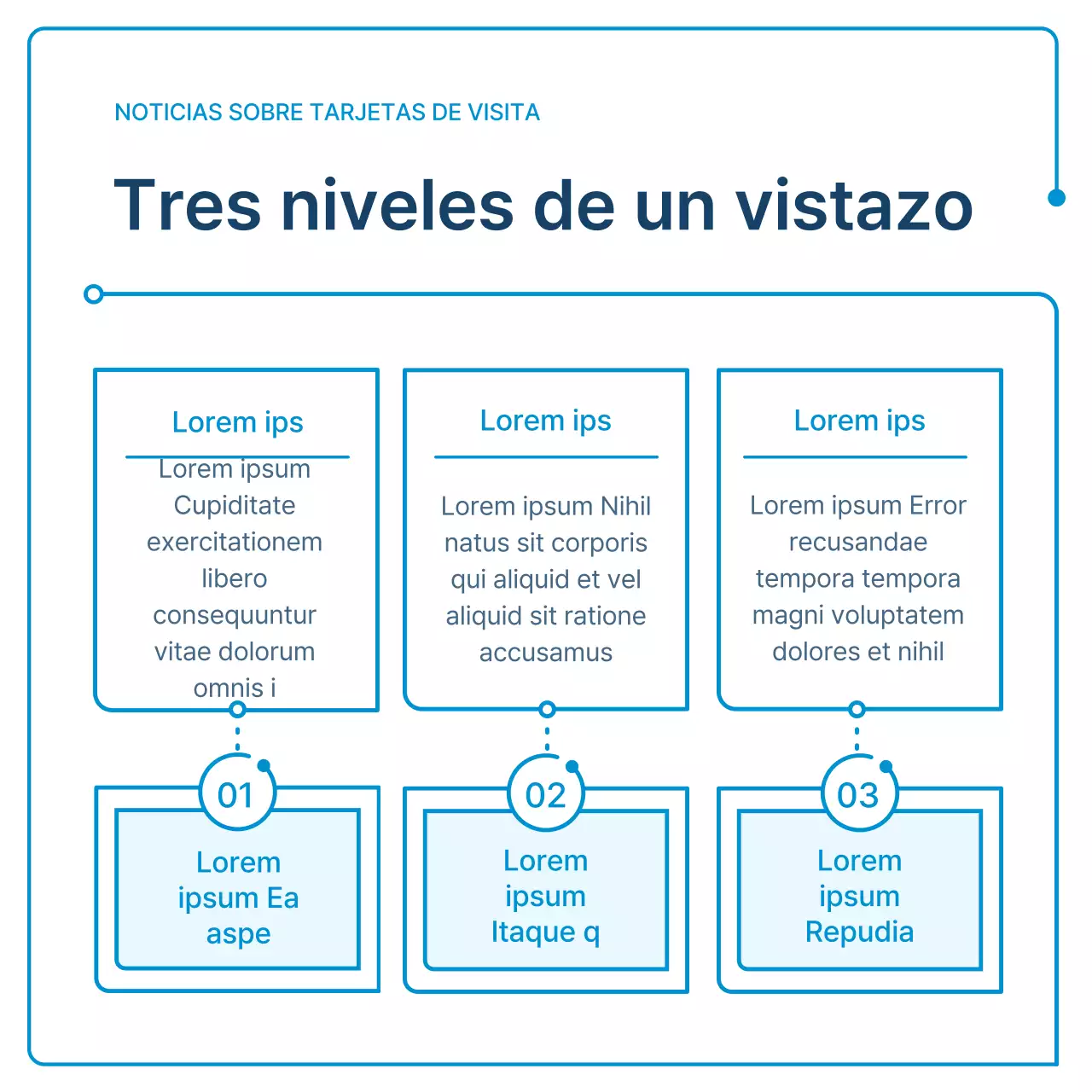 Guía de boletines corporativos en geometría blanca y azul