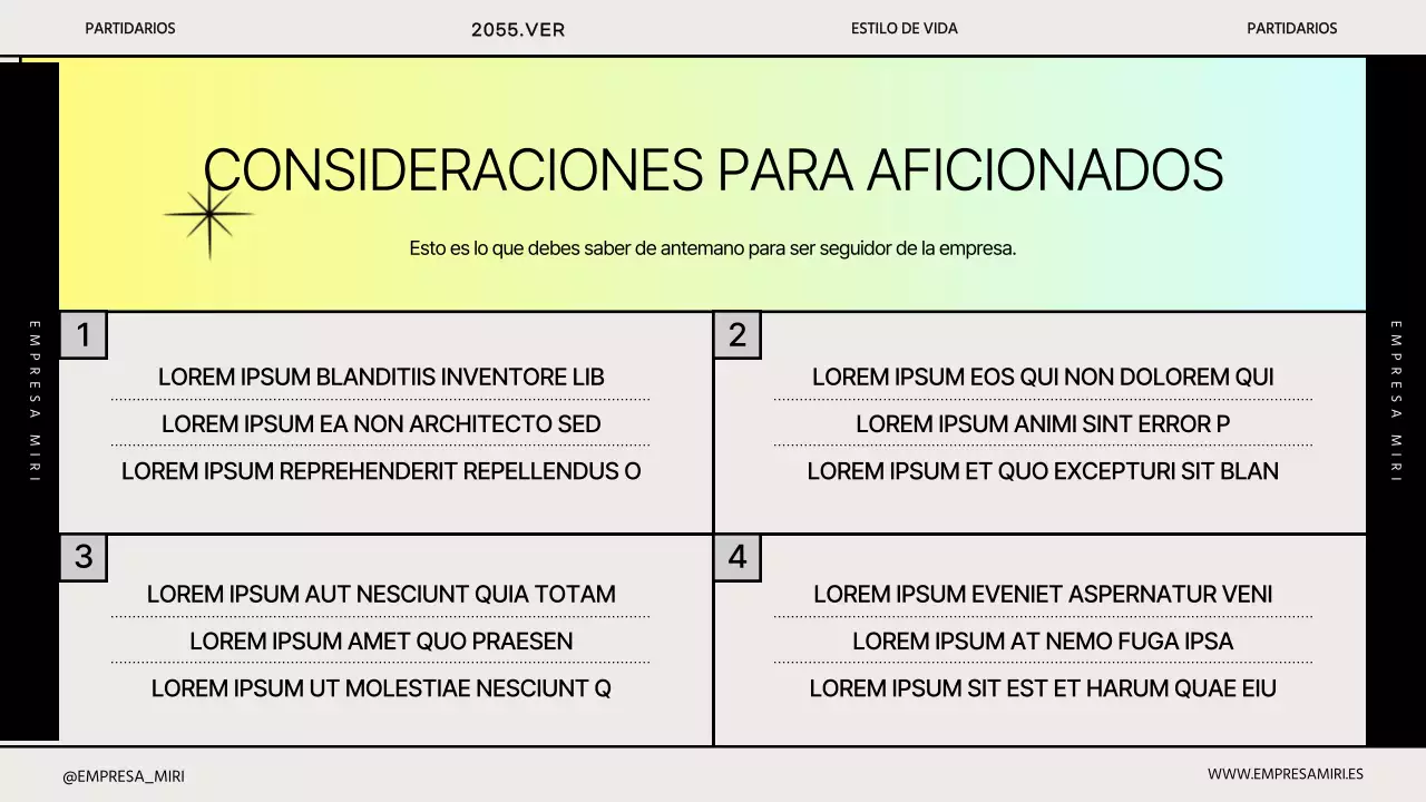 Sencilla presentación corporativa de Gradient