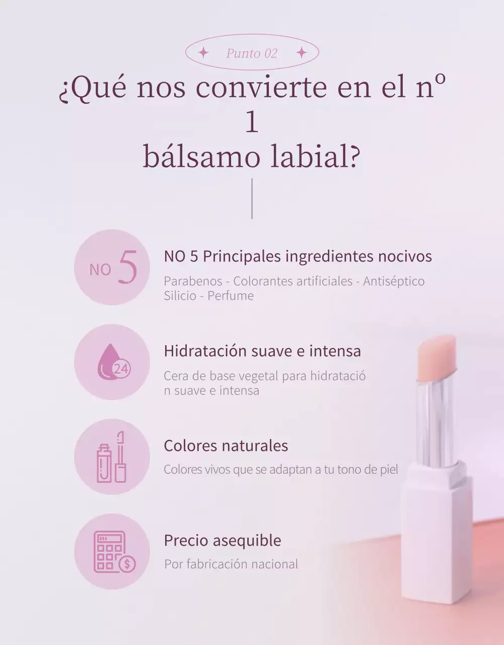 Cosméticos con tinte emocional para resaltar las fotos rosas y moradas