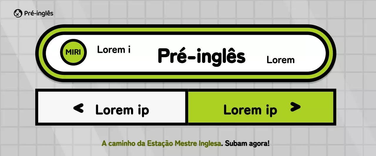 Promoção do conceito de metro escola em cinzento e verde
