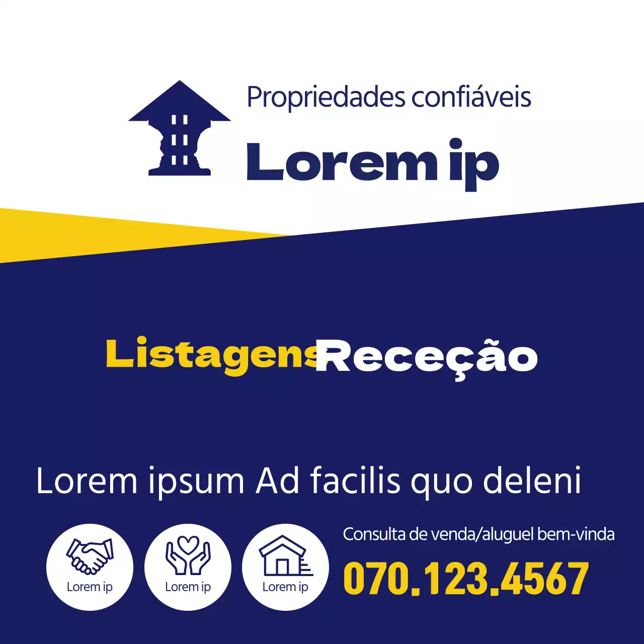 Aceitar anúncios de imóveis azuis