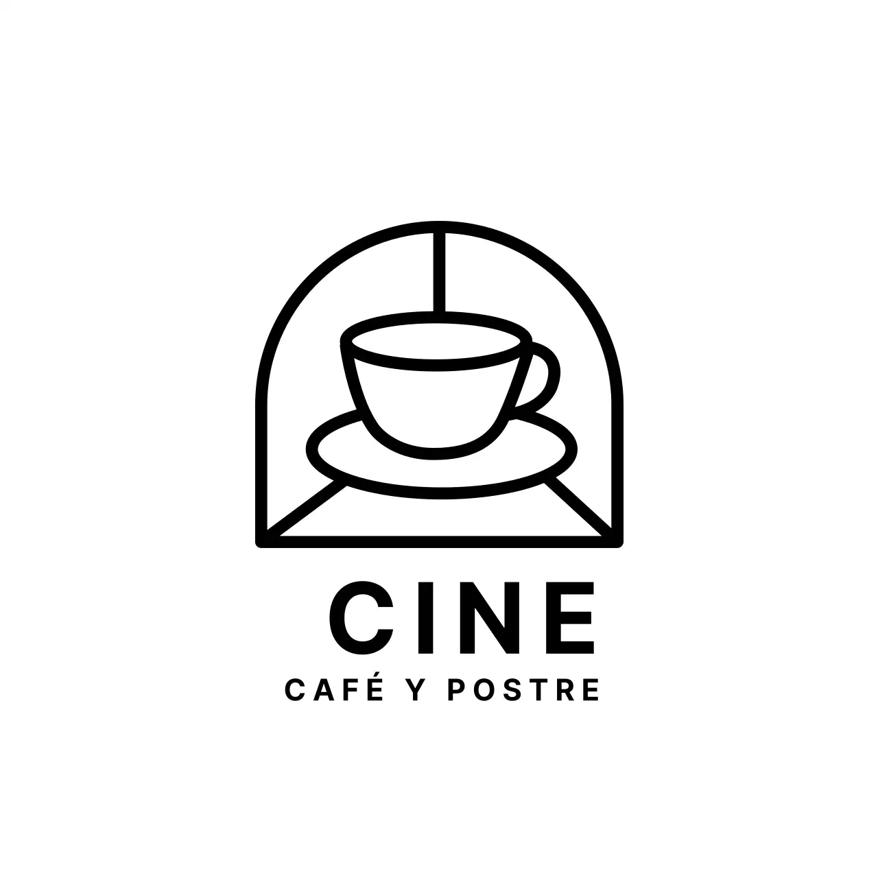 Blanco simple logotipo de café signo de café