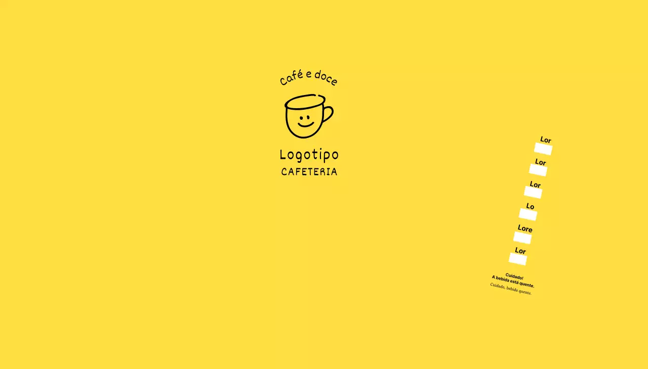 Ilustração amarela desenhada à mão