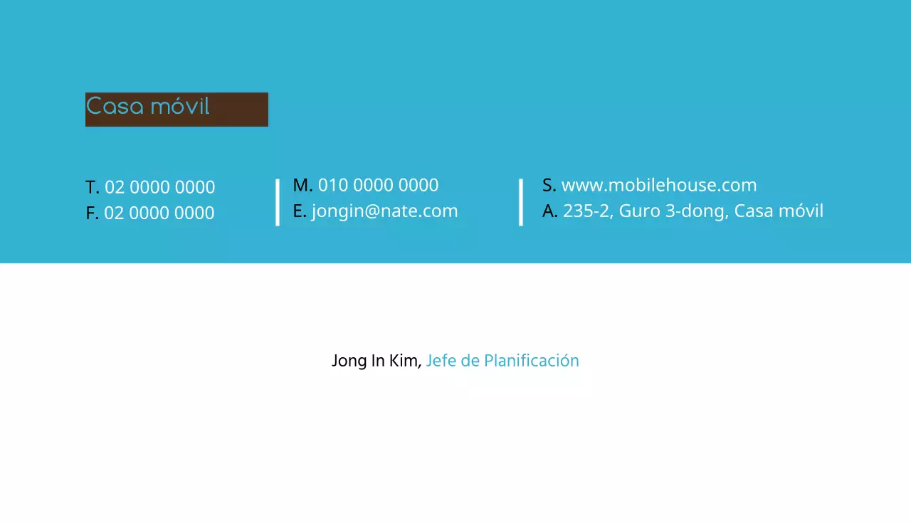 Tarjeta de visita móvil