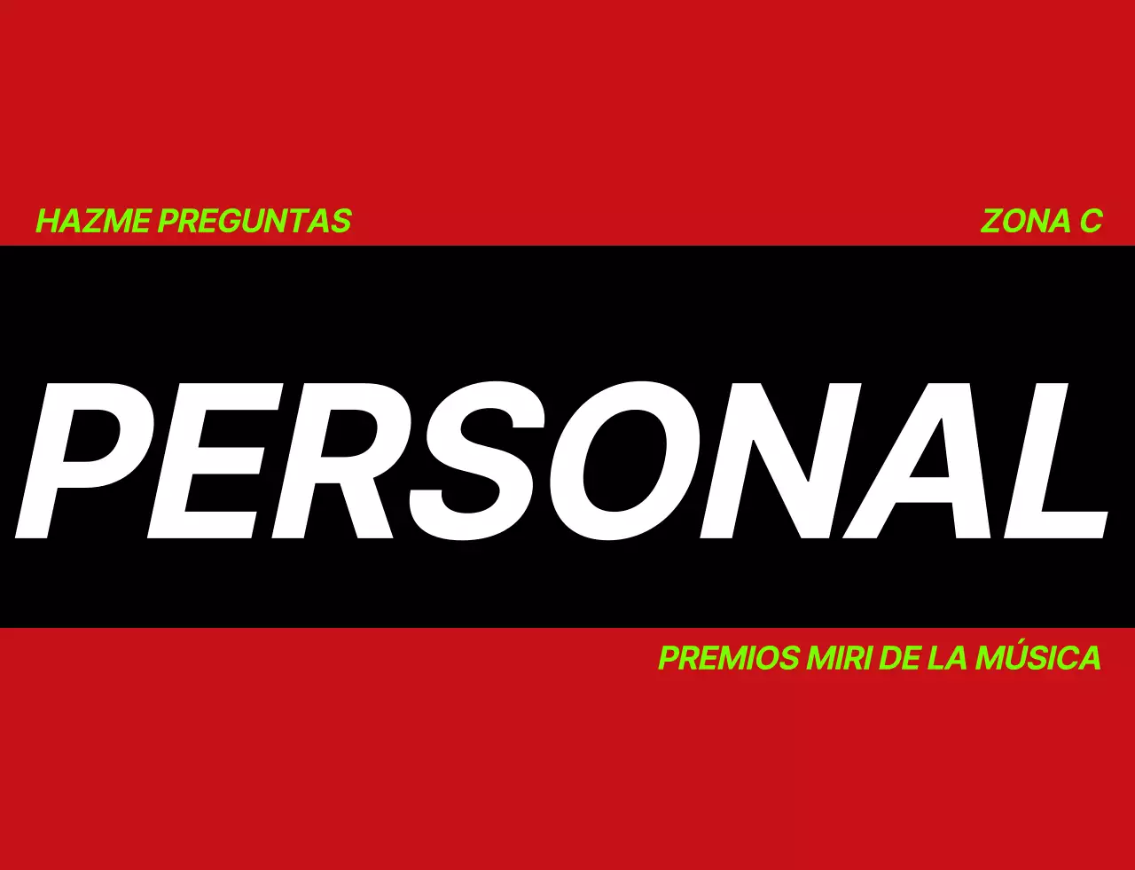 Premios de la Música Concierto Personal Chaleco con Negro Blanco Fluorescente Símbolo Verde Logotipo