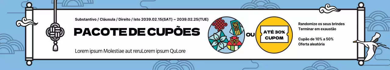 Pacotes de cupões de férias