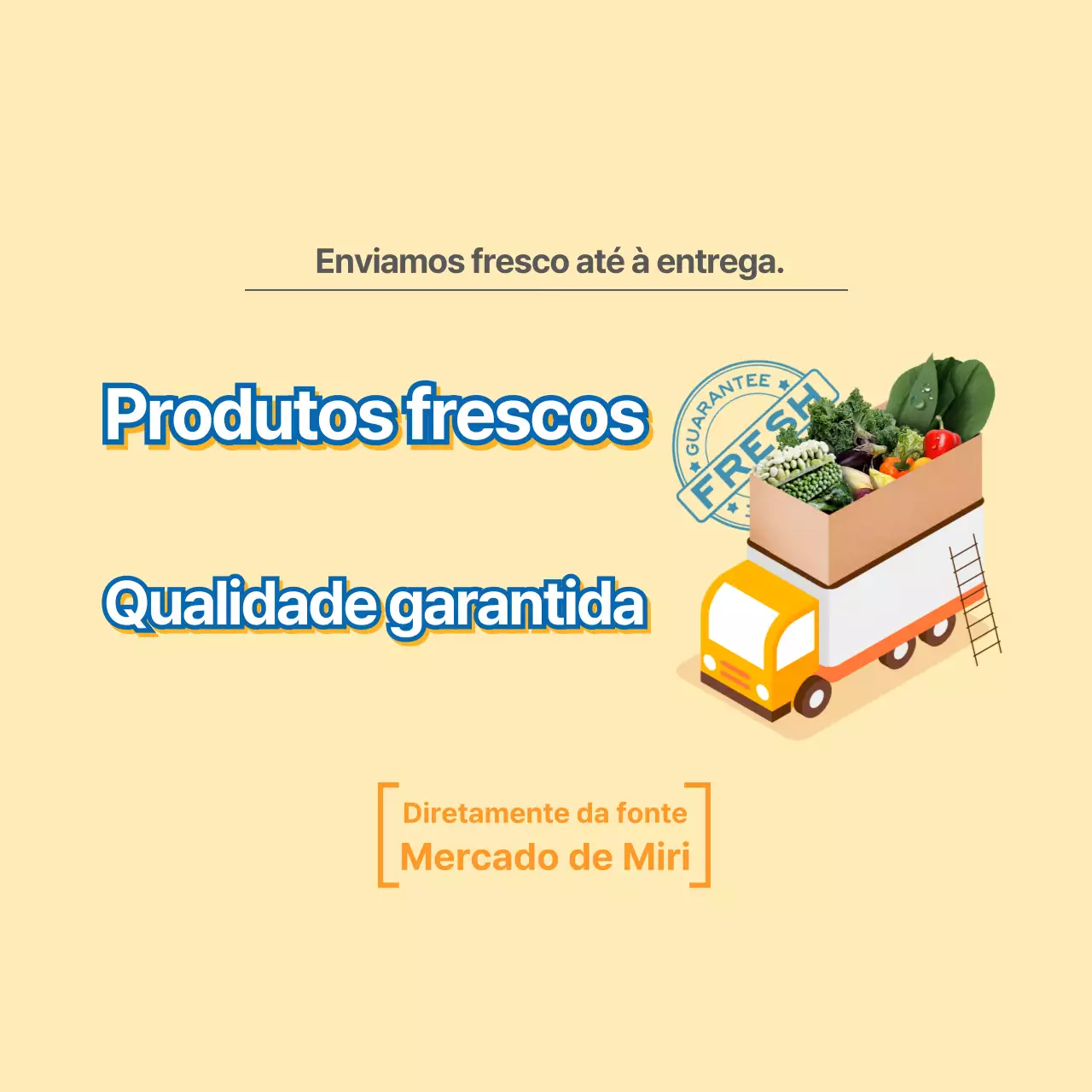 Autocolante amarelo para produtos frescos
