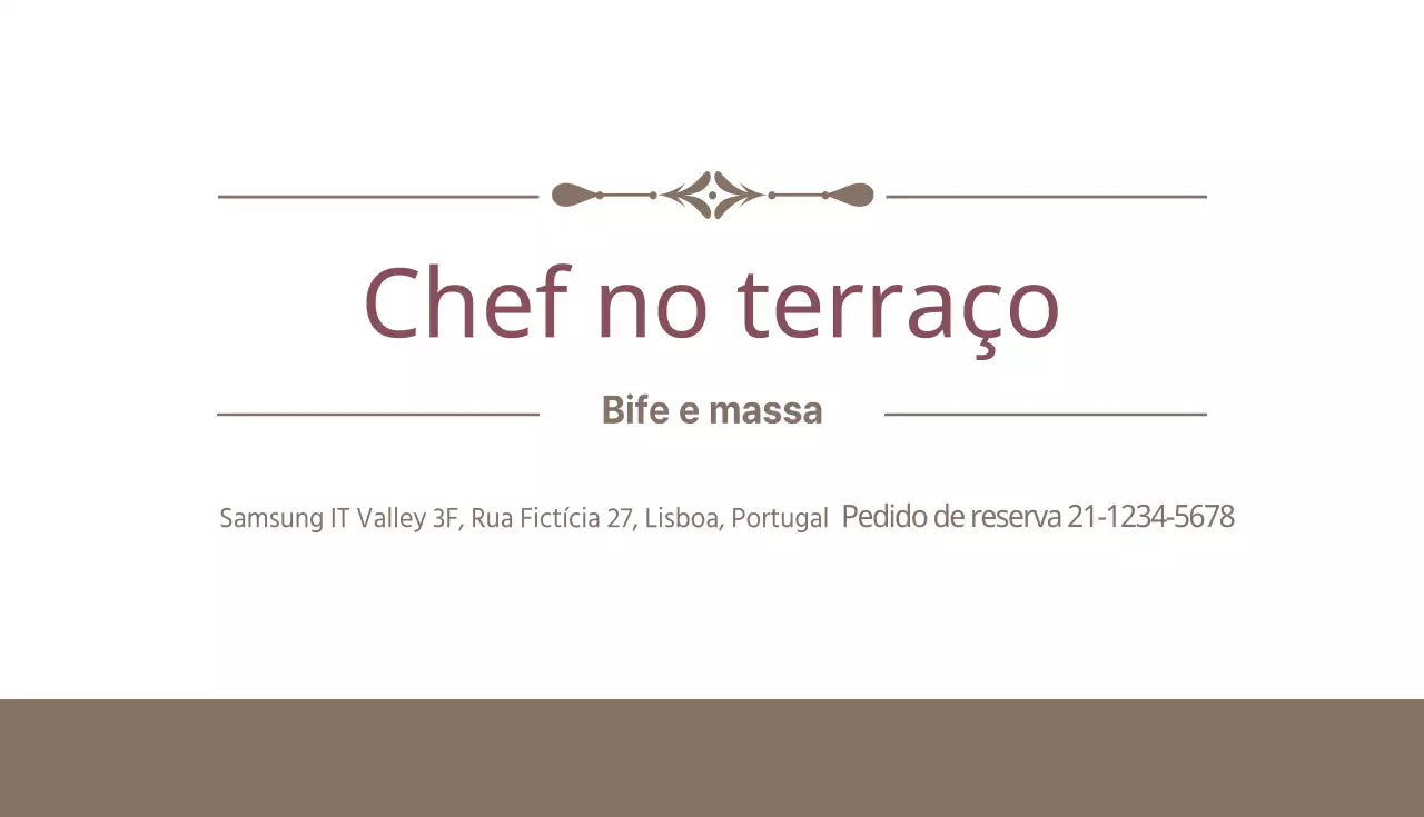 Chef no terraço