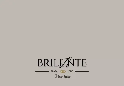 Diseño con el logotipo de una joyería exclusiva para bodas, en negro y con clase