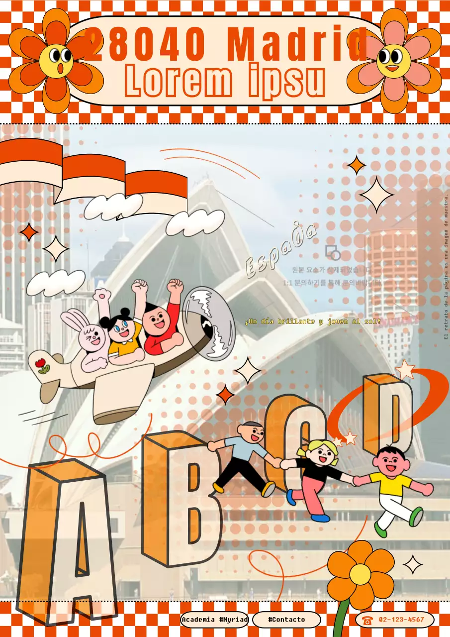 Guía de campamentos de verano kitsch en rojo y naranja