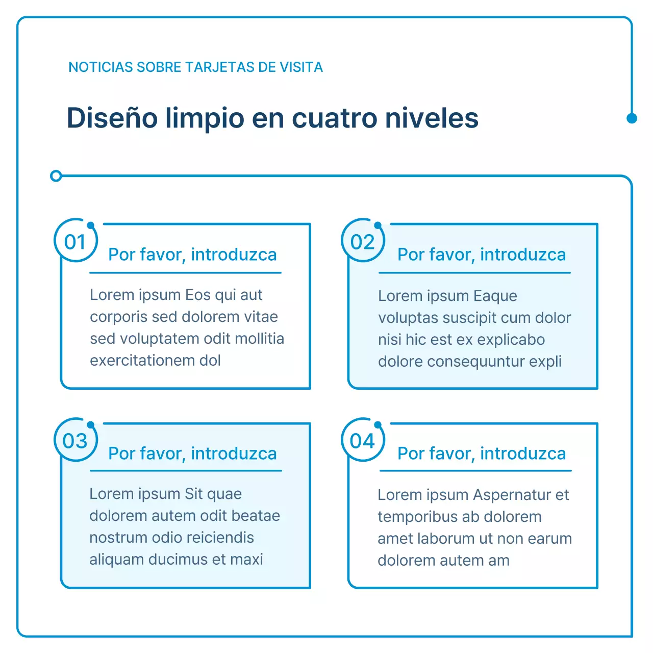 Guía de boletines corporativos en geometría blanca y azul