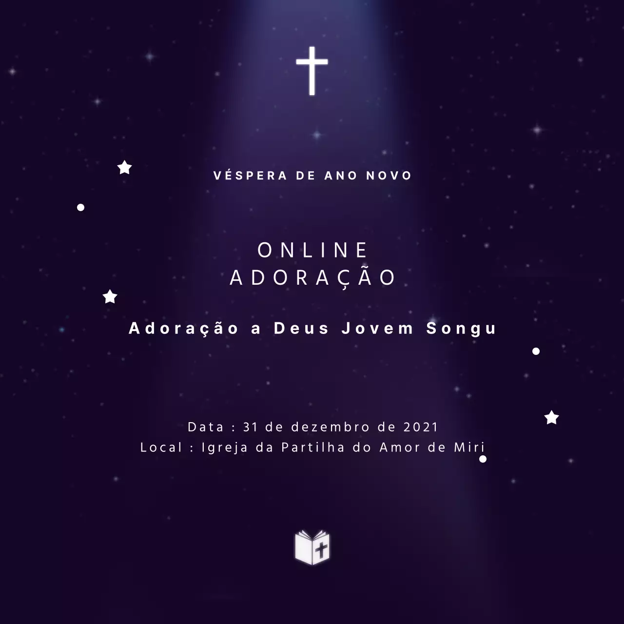 Céu noturno Azul-marinho puro Culto religioso do Deus Jovem Songgu