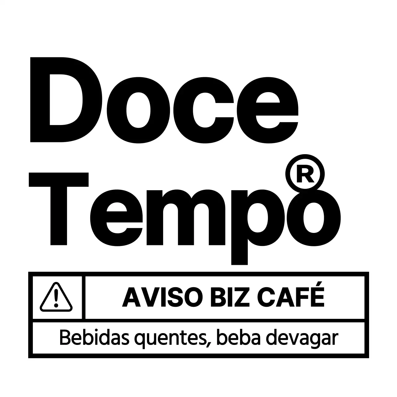 Café simples e limpo com autocolante de correio em preto