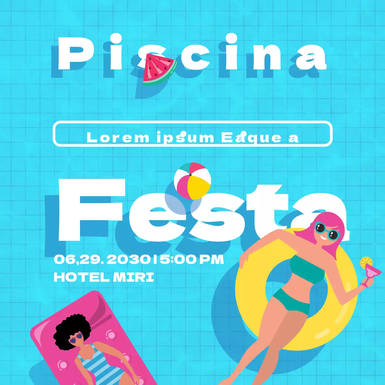 Festas na piscina