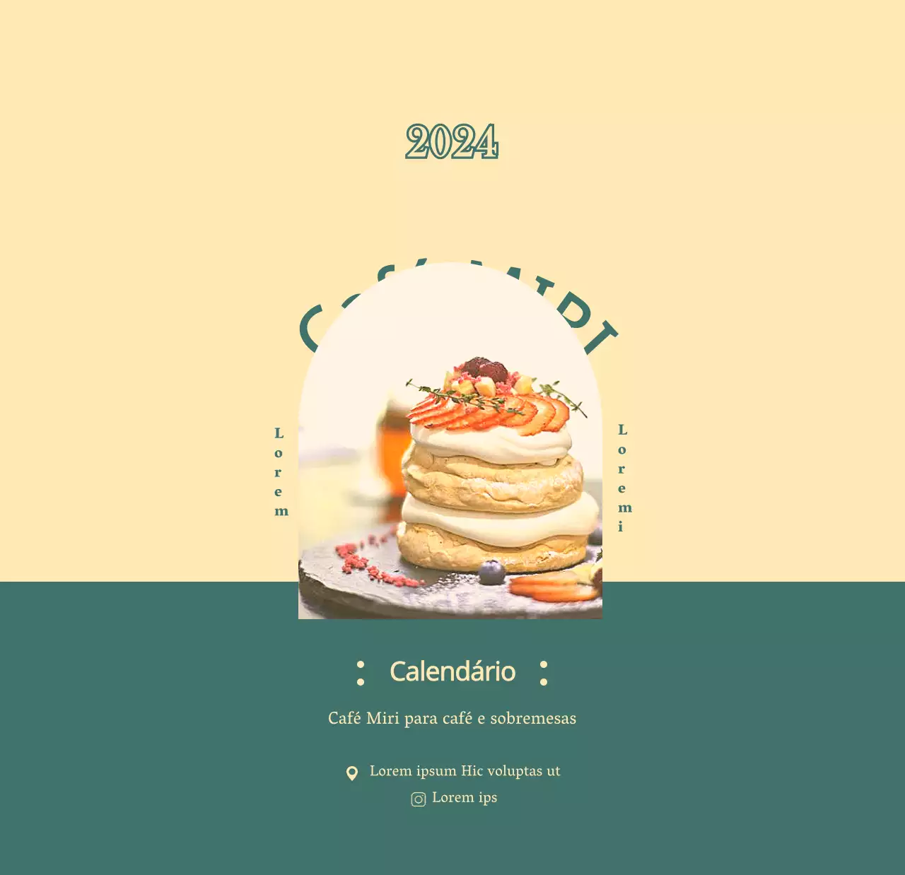Calendário de cafés com recomendações da bebida do mês