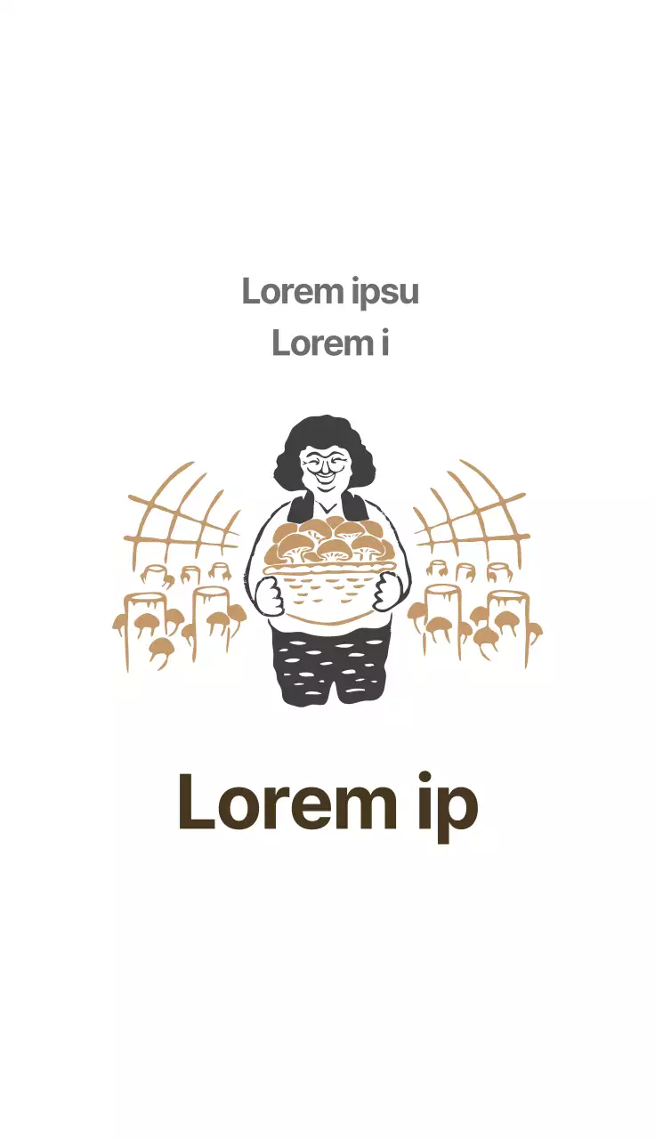 Ilustração castanha de uma quinta limpa