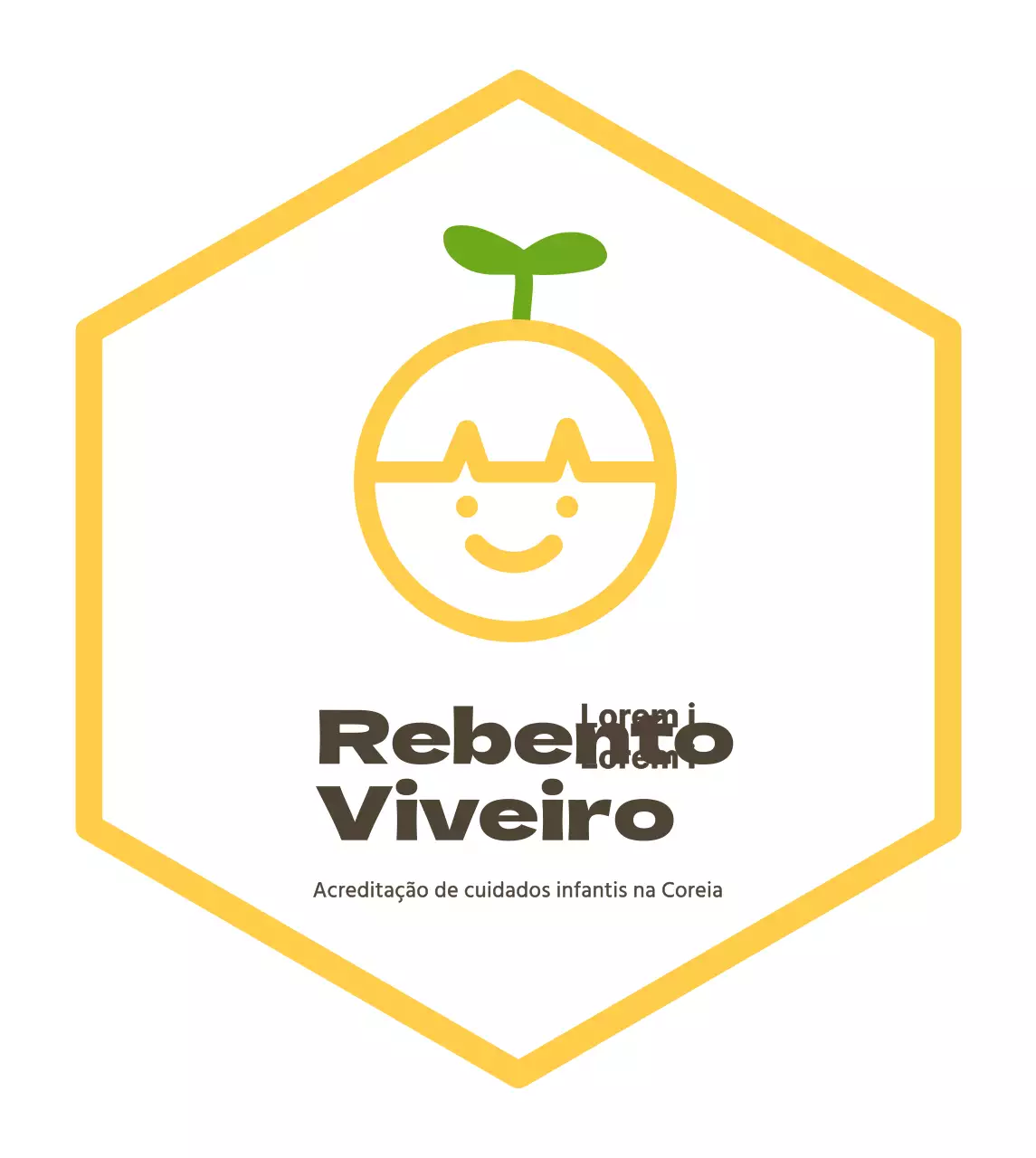 Sinal ilustrado simples e giro para quarto de bebé