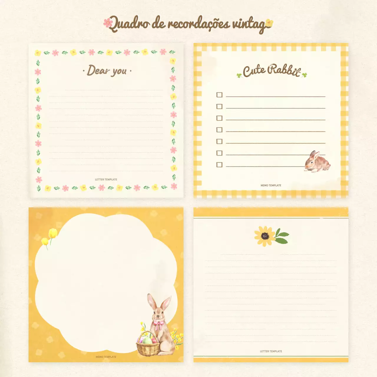 Pacote de apresentação com conceito de bloco de notas vintage amarelo