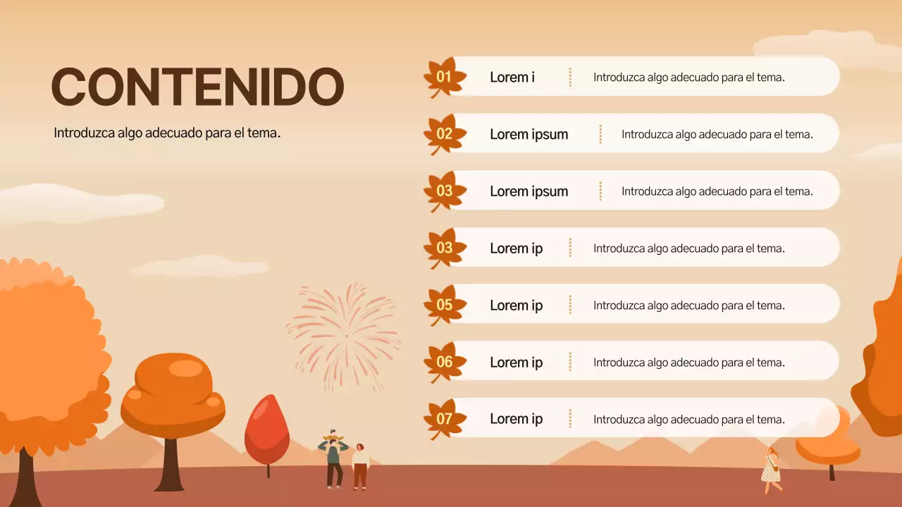 Prospecto del Festival de Otoño Marrón y Natural