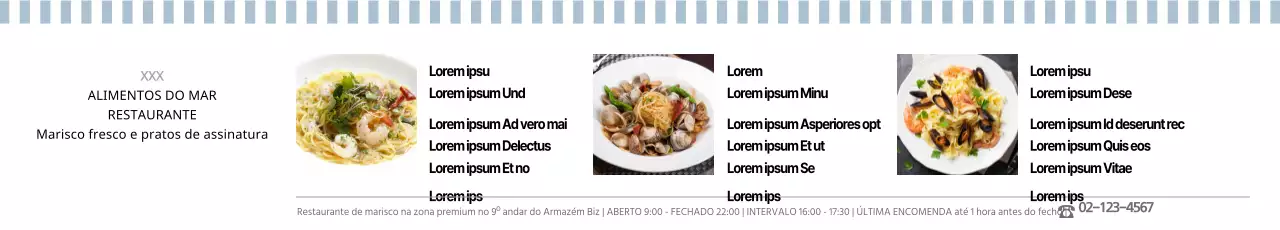 Menus de restaurante