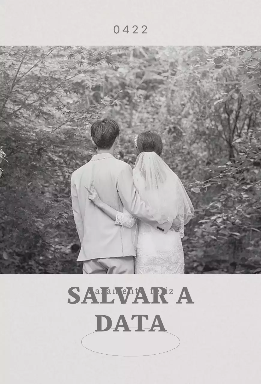 Um convite de casamento discreto com fotografia de casamento a preto e branco