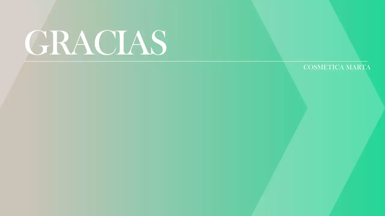 Degradado verde y beige Plan de promoción de cosméticos Clean