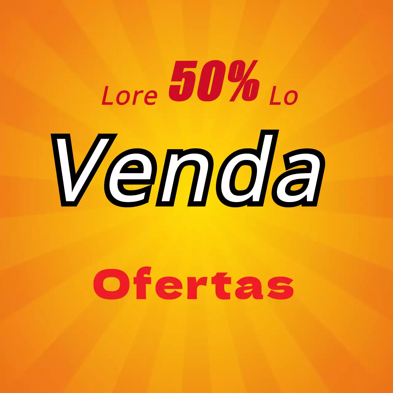 Anúncio de venda destacado com texto a laranja