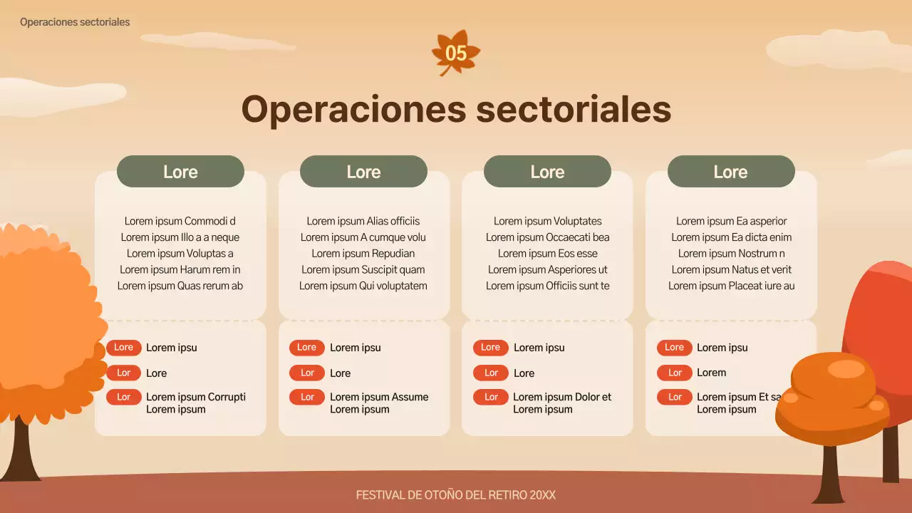 Prospecto del Festival de Otoño Marrón y Natural