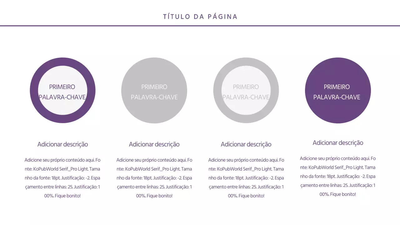 Infografia AGENDA com círculo roxo