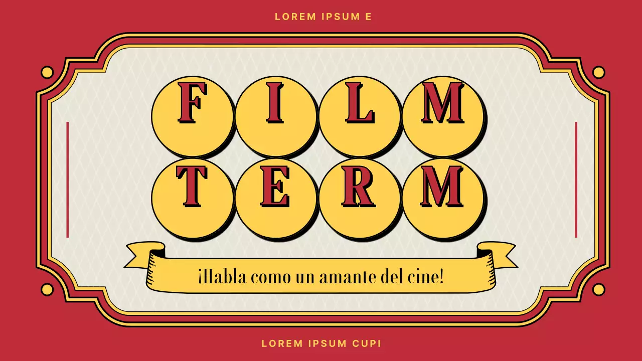 Introducción a la terminología cinematográfica en el concepto de teatro rojo y amarillo