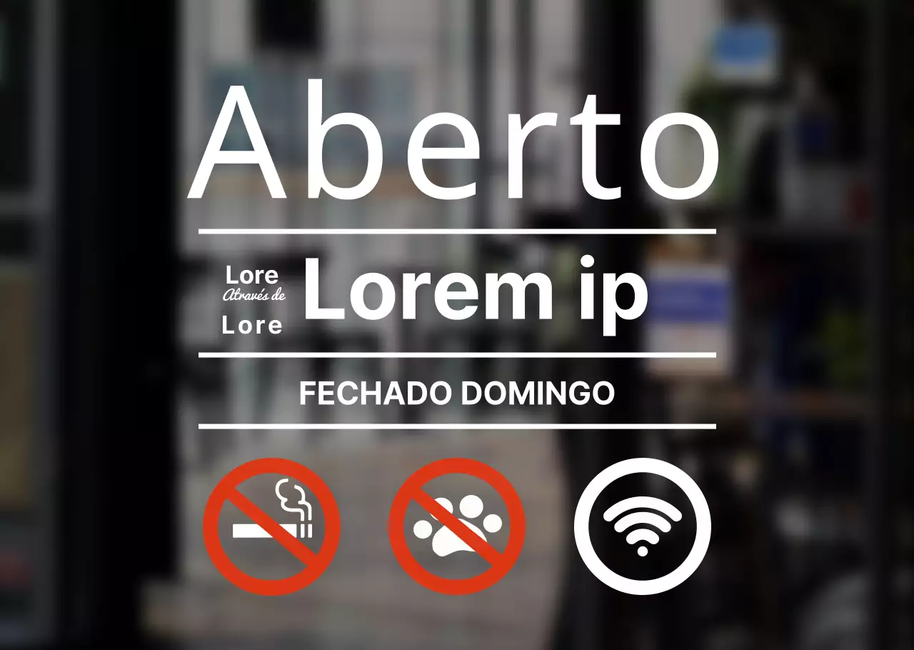 Horário de funcionamento básico e sinalética do White's