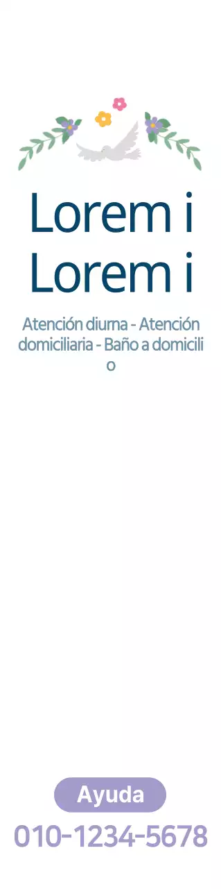 Una pieza promocional cálida y acogedora para un centro asistencial de rehabilitación con coloridas ilustraciones.