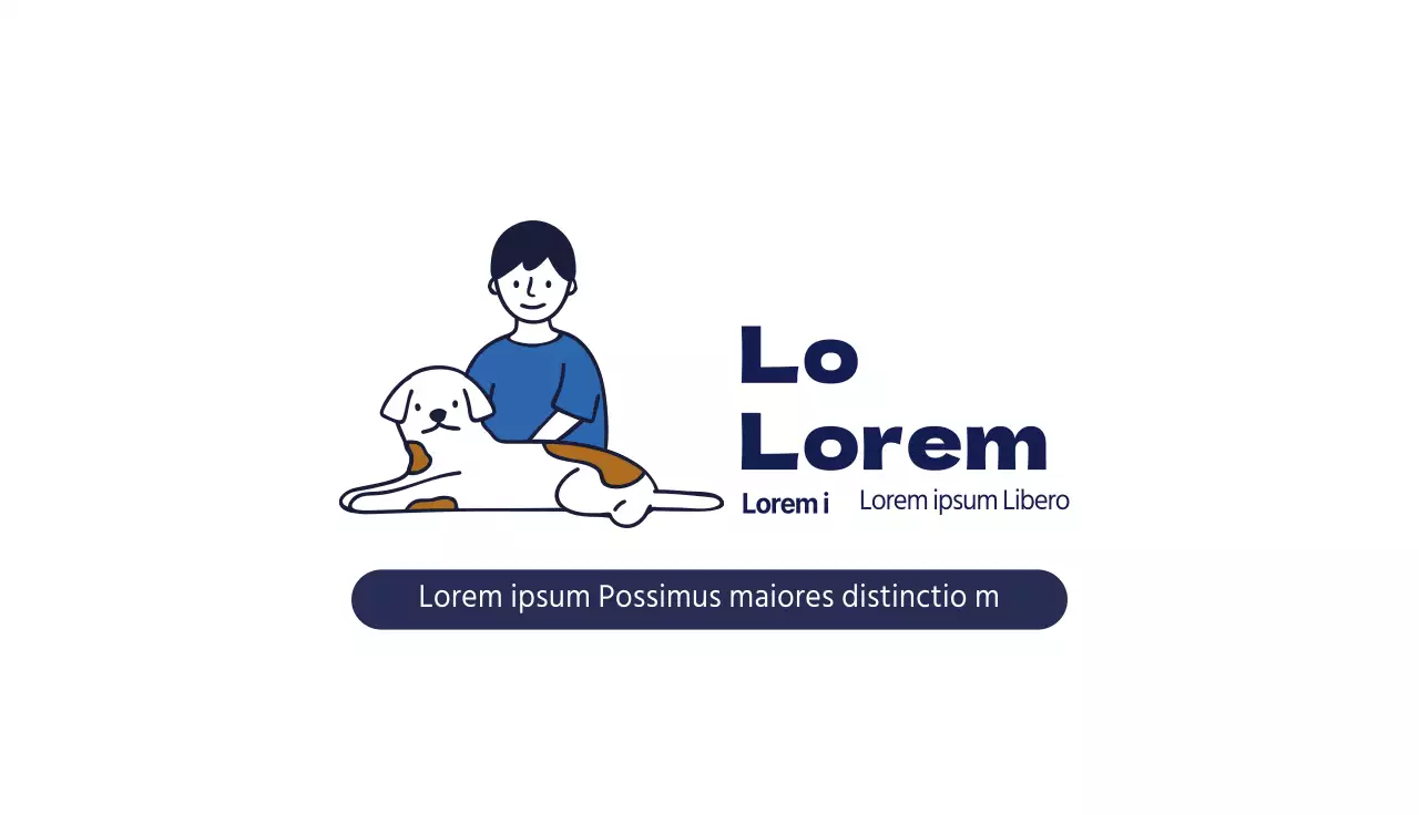Ilustração azul de um hospital para animais